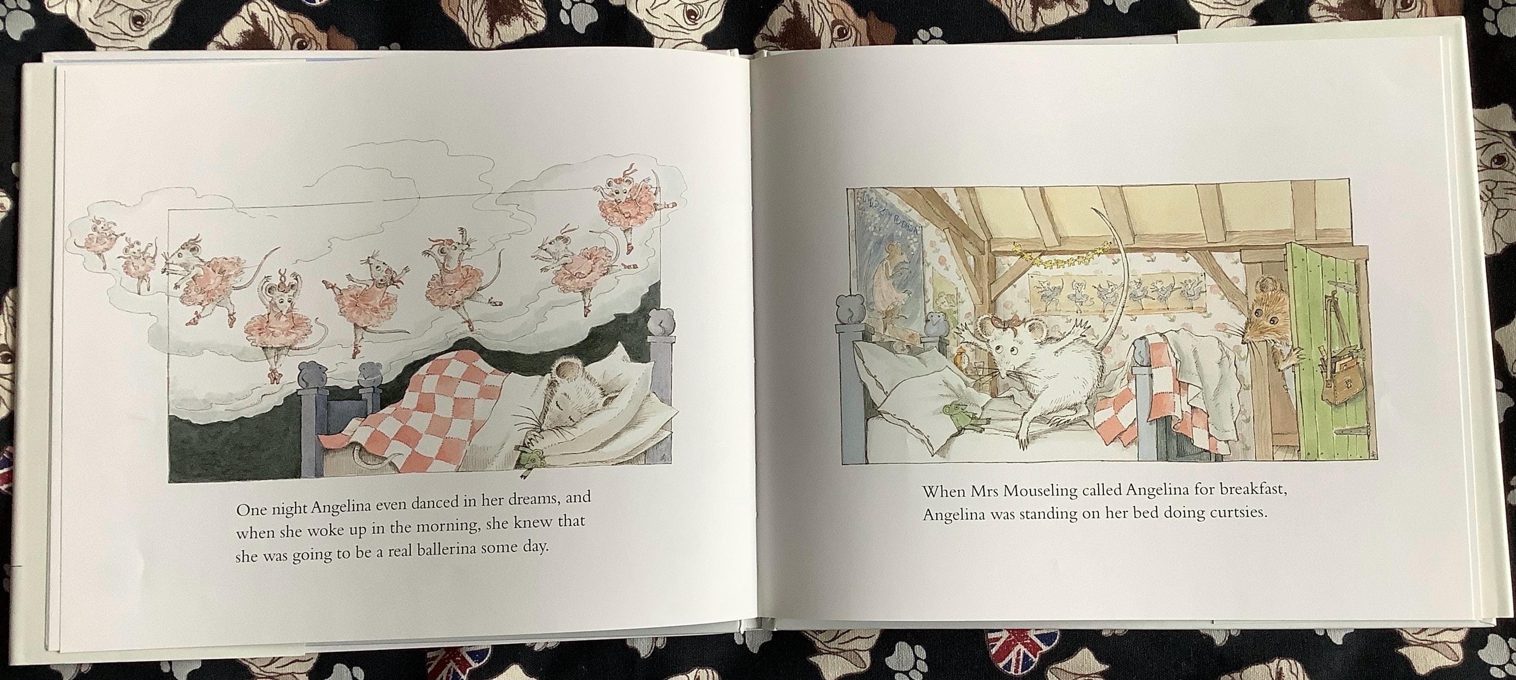 2001年発行のヴィンテージ児童書『アンジェリーナ・バレリーナ』ハード