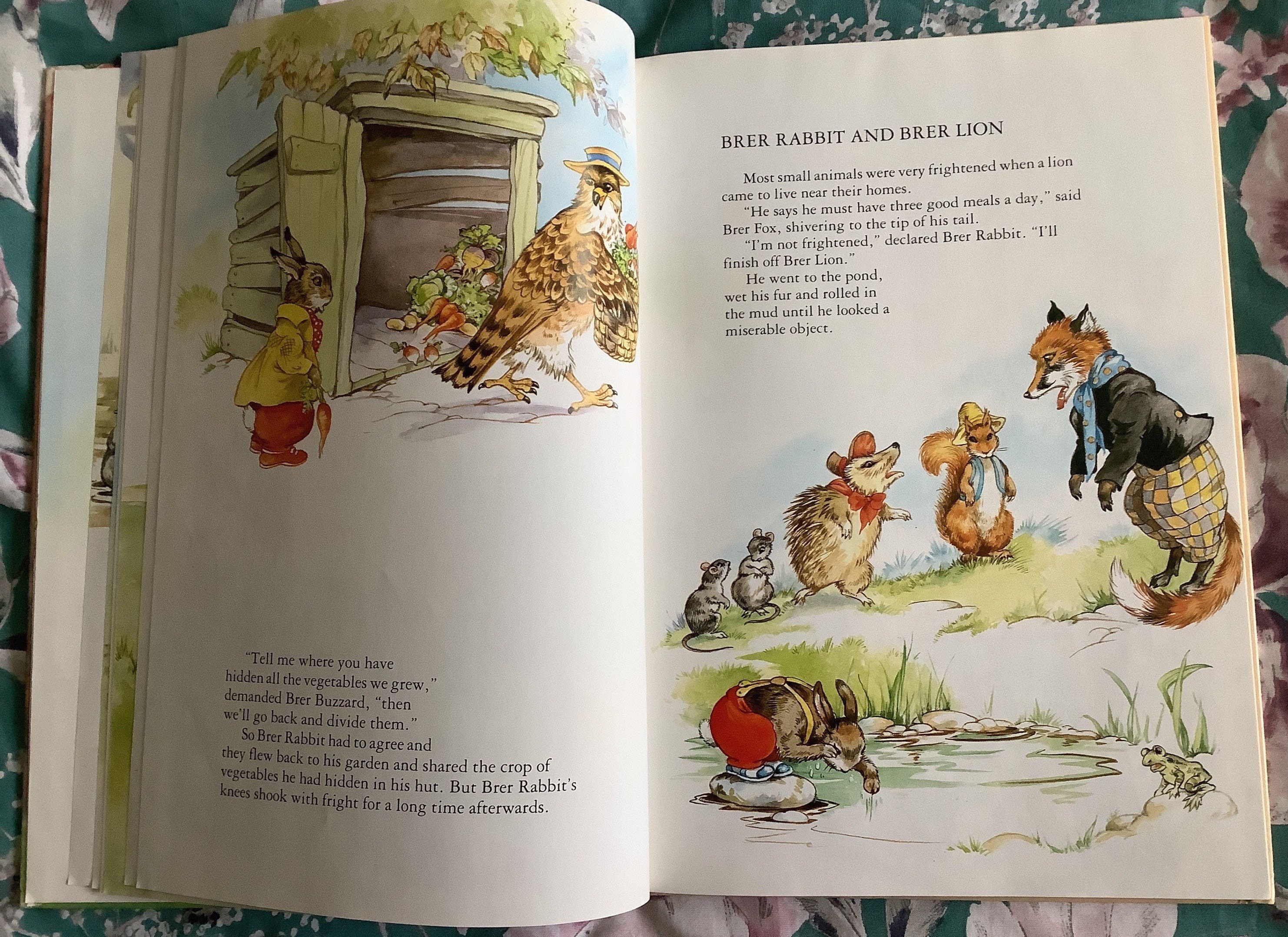 RARE Vintage 1989 'my Big Book of Brer Rabbit Stories' Hardback Book ...