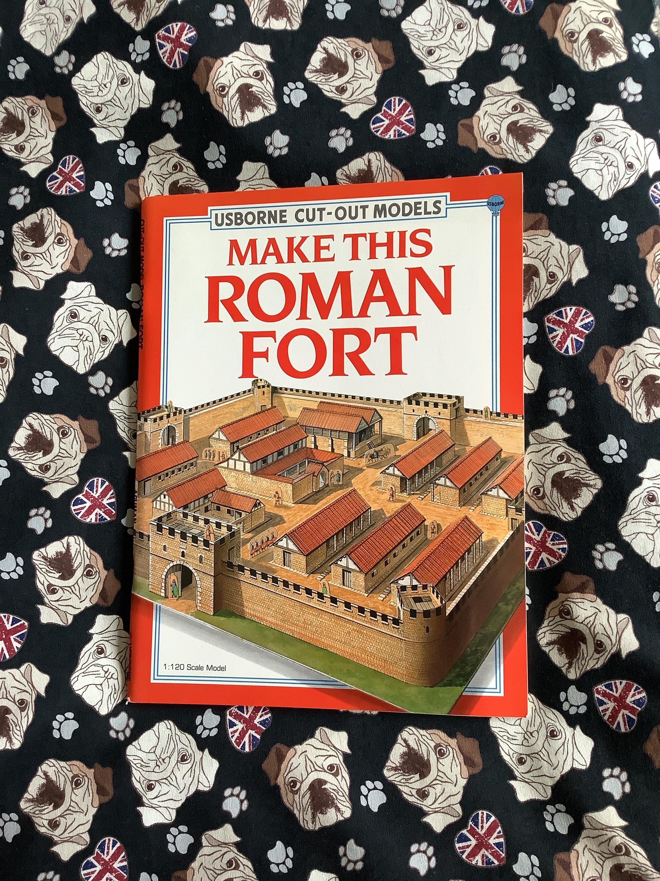 RARE 1988 Usborne Cut-out Models 'make This Roman Fort' Book 1:120