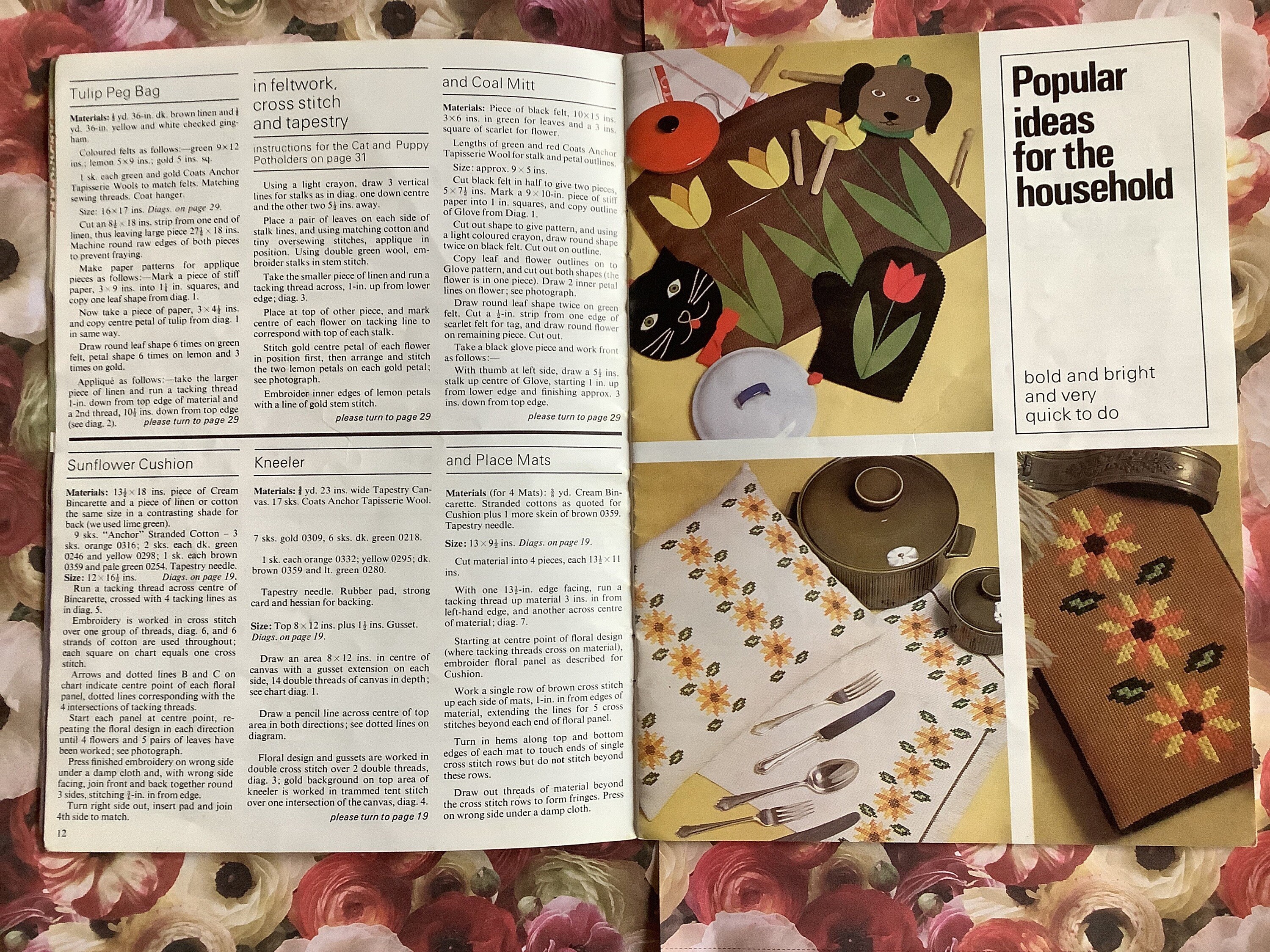 RARE Vintage 1970s Patons No 156 'third Bazaar Book' Knitting Pattern ...