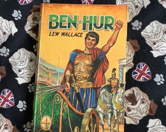 SÄLLSYNT vintagebok från 1970-talet, "Ben-Hur", i inbunden form av Lew Wallace - Samlarbok - Nostalgisk födelsedagspresent - Klassisk litteraturbokpresent