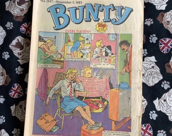 Rare Vintage November 5, 1983 Bunty For Girls Comic No 1347 - Childhood Nostalgia -The Four Marys -Fun & Unusual Birth Year Gift -Paper Doll