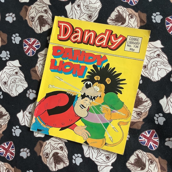 Rare Vintage 1988 Dandy 'Dandy Lion'  Mini Comic No. 136 - Mini Comic Strip Book - Nostalgic Gift - Fun, Desperate Dan and Dandy Lover Gift