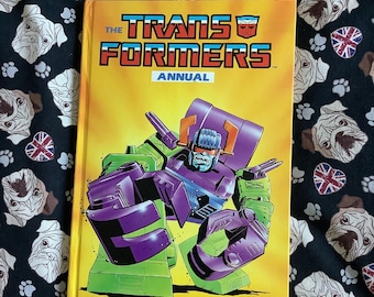 Vintage 1988 'The Transformers Annual' Hardback Book - TV Nostalgia -Nostalgic Birth Year Gift - Transformers Fan - Comic Strip Stories etc