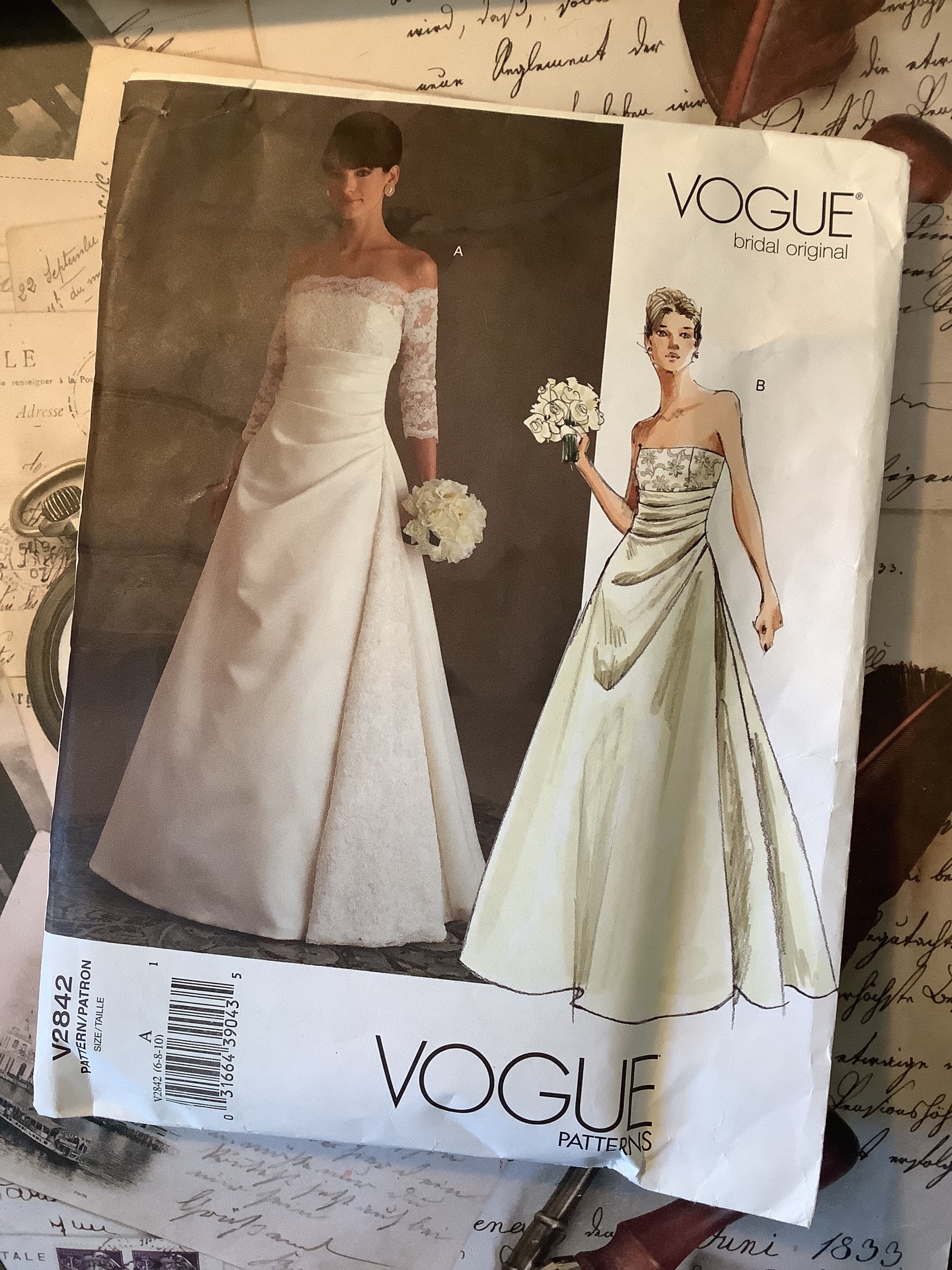 Uncut Vintage 2004 Vogue Bridal Original Pattern for a Misses
