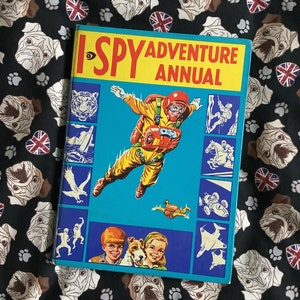 RARE Vintage 1966 &#39;I Spy Adventure Annual&#39; in Hardback -Comic Strip Stories & Articles -Fun Nostalgic Birthday/Anniversary Book Gift for Him