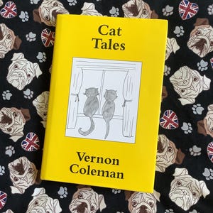 'Cat Tales' Hardcover Buch Geschrieben und Illustriert von Vernon Coleman - Katzenliebhaber Buch - Lustiges Geschenk - Lustige Katzen Illustrationen