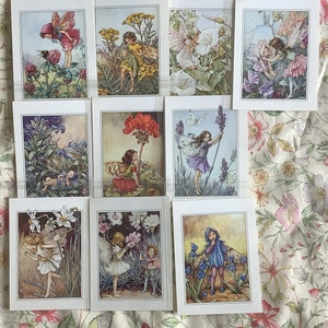Vintage 1990 Blumenfeen der Garten-/Wegrand-Postkarten einzeln verkauft Karten für die Einrahmung sammelbarer Junk-Journal/Scrapbook-Füllstoffe