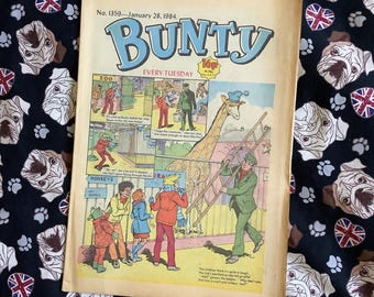 Rare Vintage May 5, 1984 'Bunty' For Girls' Comic No 1373 - Collectable -Childhood Nostalgia - Fun & Unusual Read - DAMAGED Reading Copy