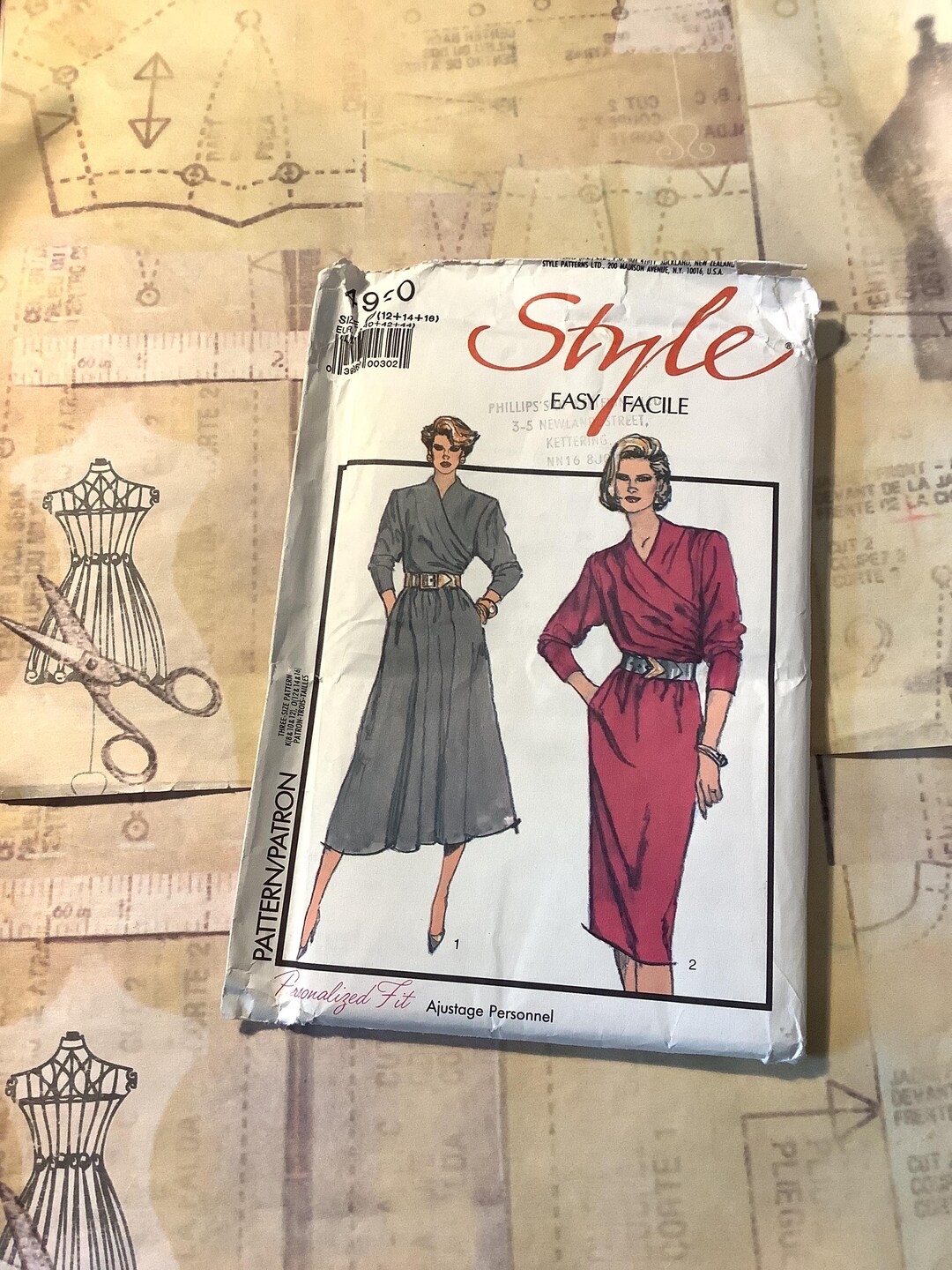RARE Vintage Uncut 1986 Style Sewing Pattern No 4920 - Misses Dress in ...