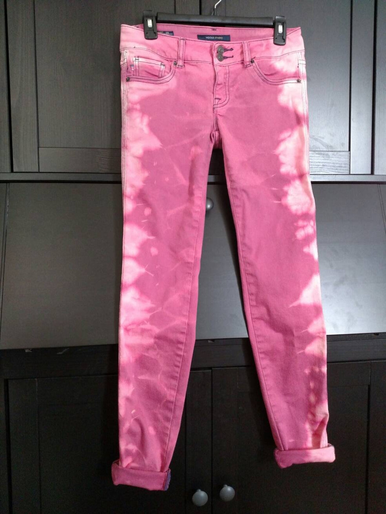 Bleach Dyed Skinny Jeans / 26 W 31 L / Vigoss / Punk Rock Etsy