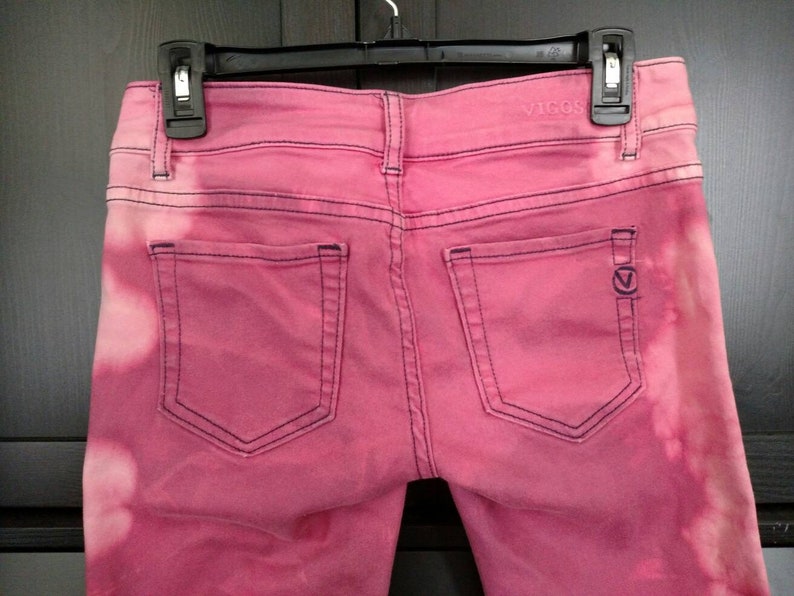 Bleach Dyed Skinny Jeans / 26 W 31 L / Vigoss / Punk Rock Etsy