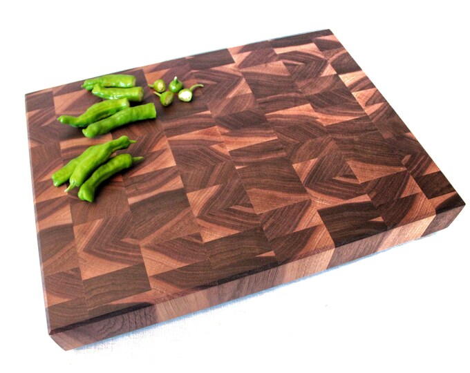Walnut W/ Sapwood Butcher Block End Grain Cutting Board Wood Etsy