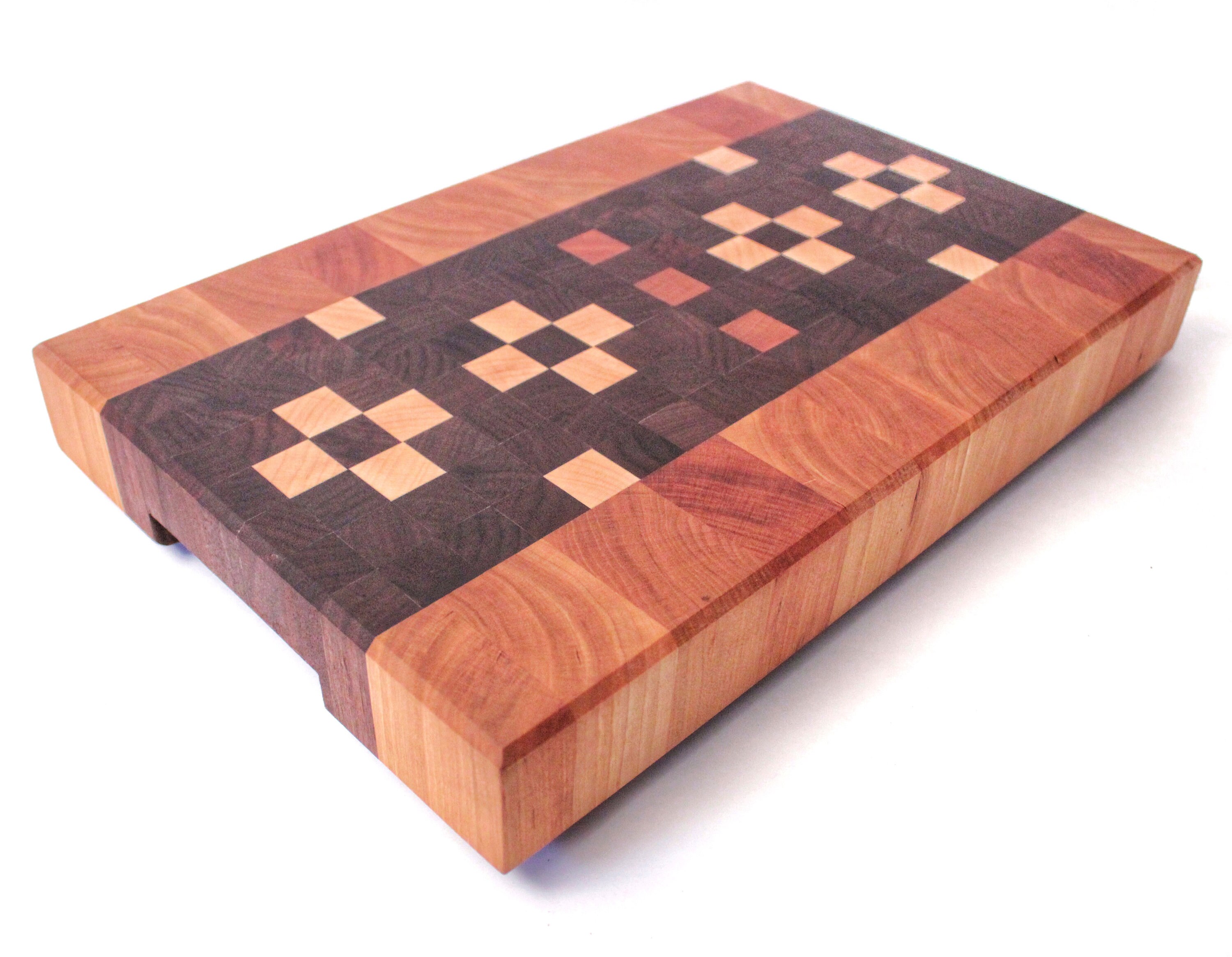 Walnut Inlay Maple Personalized Chopping Block Culinary Last Name End