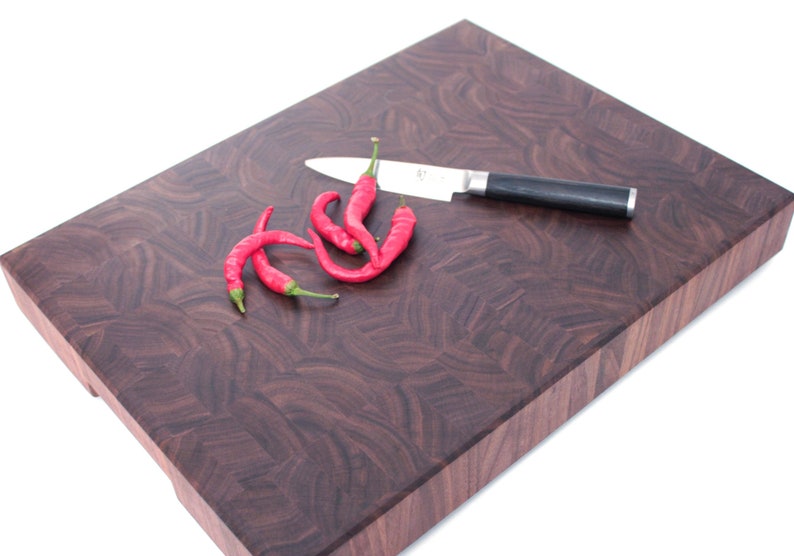Walnut butcher block end grain cutting board wood chopping Etsy