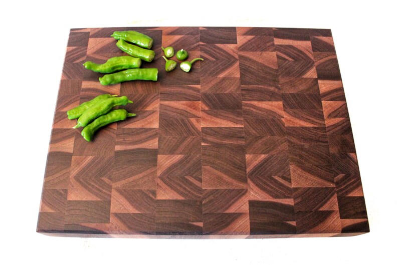 Walnut W/ Sapwood Butcher Block End Grain Cutting Board Wood Etsy