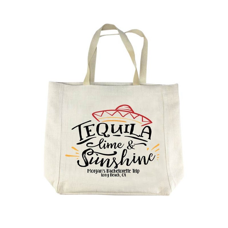 Tequila lime sunshine tote bag,beach tote,beach trip tote bag,family beach trip girlfriend weekend,bachelorette trip