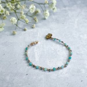 Crochet Gemstone Bracelet, Anklet, Dainty Crocheted Beaded Bracelet, Boho Anklet, Beaded Crochet Stacking Bracelet, Hippie Boho Jewelry