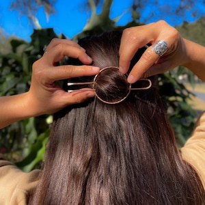 Metal Hair Forks, Hand Stamped Hair Pins, Hammered Brass Hair Pin, Stamped Copper Hair Fork, Silver Hair Jewelry, Hair Accessory