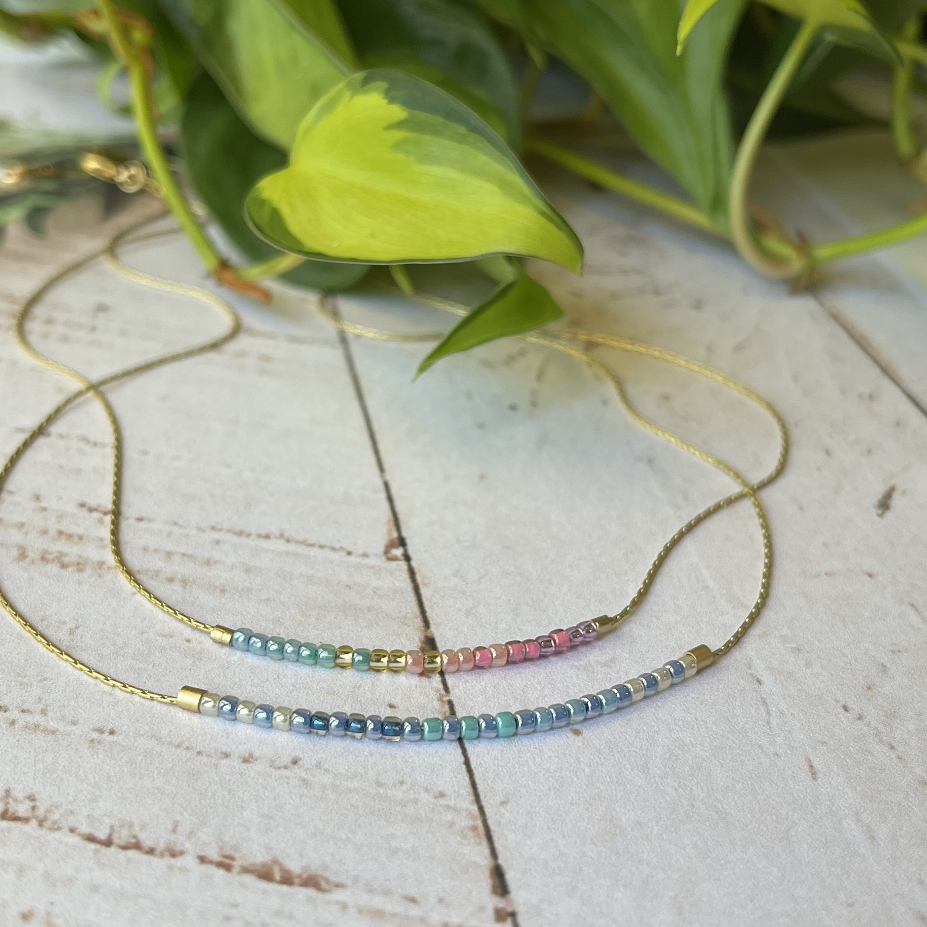 Seed Bead Necklace, Boho Dainty Layering Choker, Minimalist Tiny Beaded Multi Color Bracelet, Small Bead Jewelry, Gift for Her, Anklet