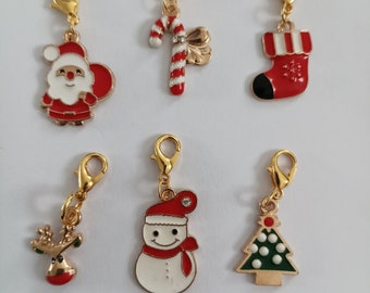 Maschenmarkierer / Anhänger Set Weihnachten charm Nr 6