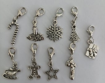 Maschenmarkierer / Anhänger Set Weihnachten charm Nr. 15