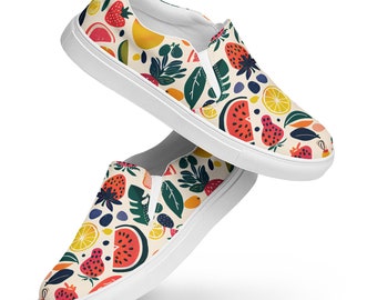 Colorful Fruit Print Slip-On Shoes for Women