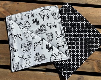 Dog Potholder, Quilted Double Insulated, Dog Lover Gift