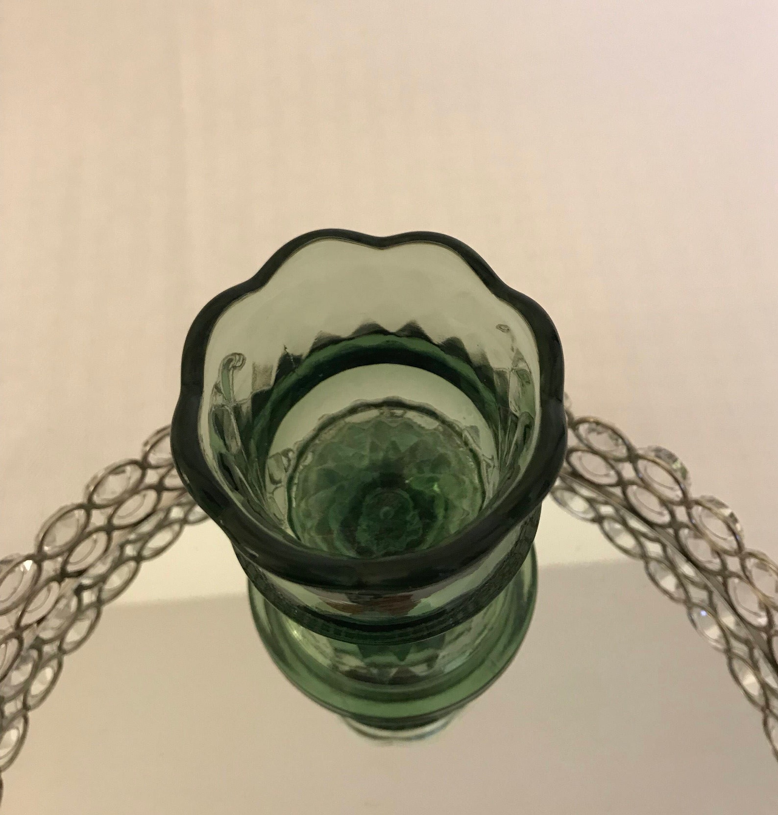 Fenton Green Votive Candle Holder 4.5 Tall Etsy