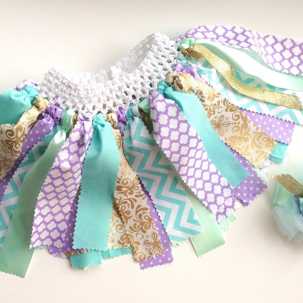 Little Girl's Fabric Tutu/1st Birthday Outfit
