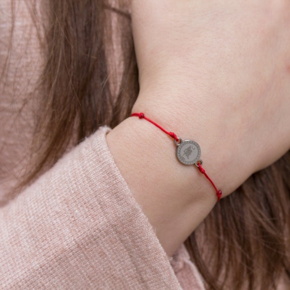 Leo Steel Amulet With Red String Of Fate Leo Bracelet Zodiac Sign Zodiac Bracelet Zodiac Gift Simple Bracelet Dainty Bracelet - 