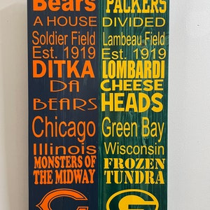 House Divided Sign - Chicago Bears / Green Bay Packers