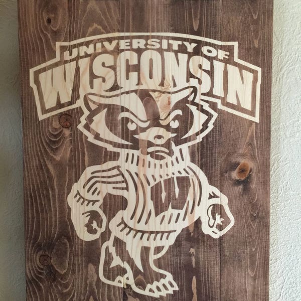 Wisconsin Bucky Badger Sign