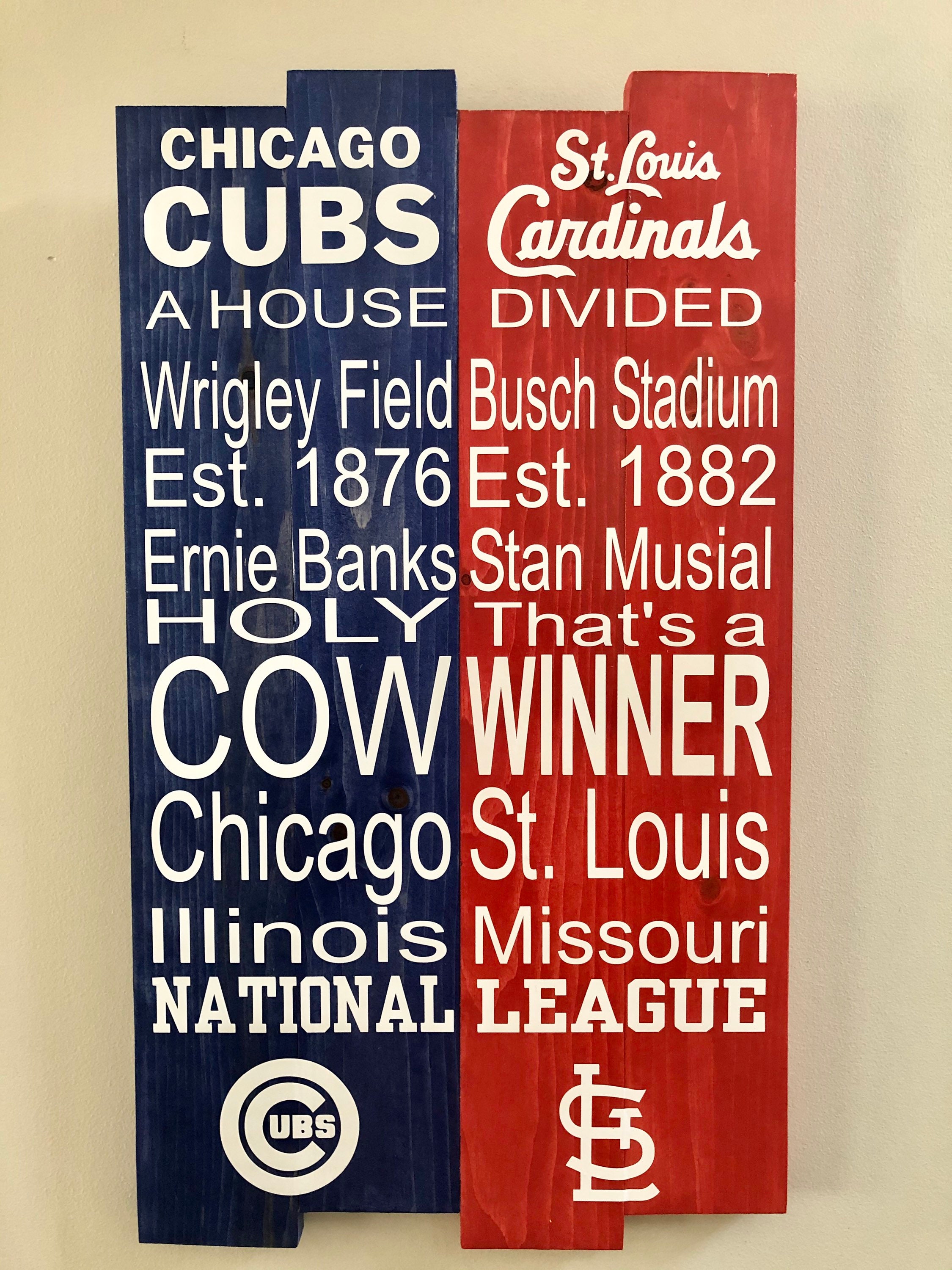 Chicago Cubs vs. St. Louis Cardinals House Divided Rivalry Flag