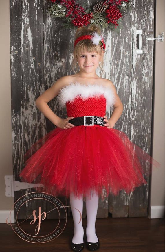 girls santa dress