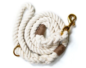 white rope leash