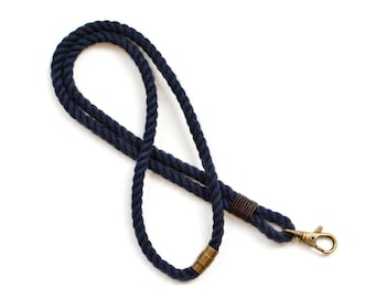 Nautical Navy Blue Rope Lanyard | Magnetic Clasp Badgeholder