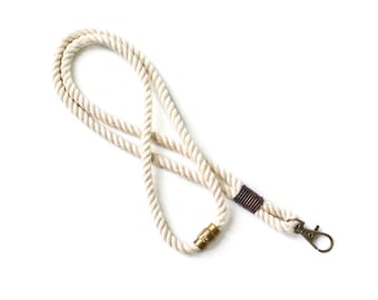 Nautical Cotton Rope Lanyard | Antique Bronze Magnetic Clasp, Badgeholder