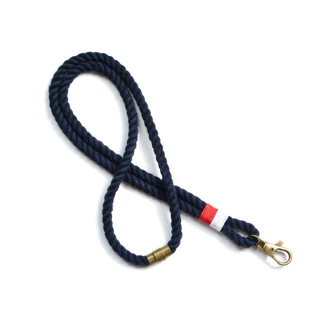 Nautical Rope Lanyard Antique bronze locking clasp Badgeholder, 100 Cotton Rope