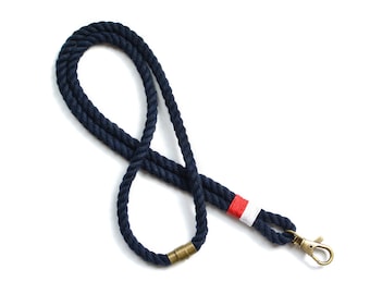 Nautical Rope Lanyard | Magnetic Clasp Badgeholder, Red White & Blue