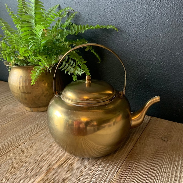 Brass Teapot Etsy
