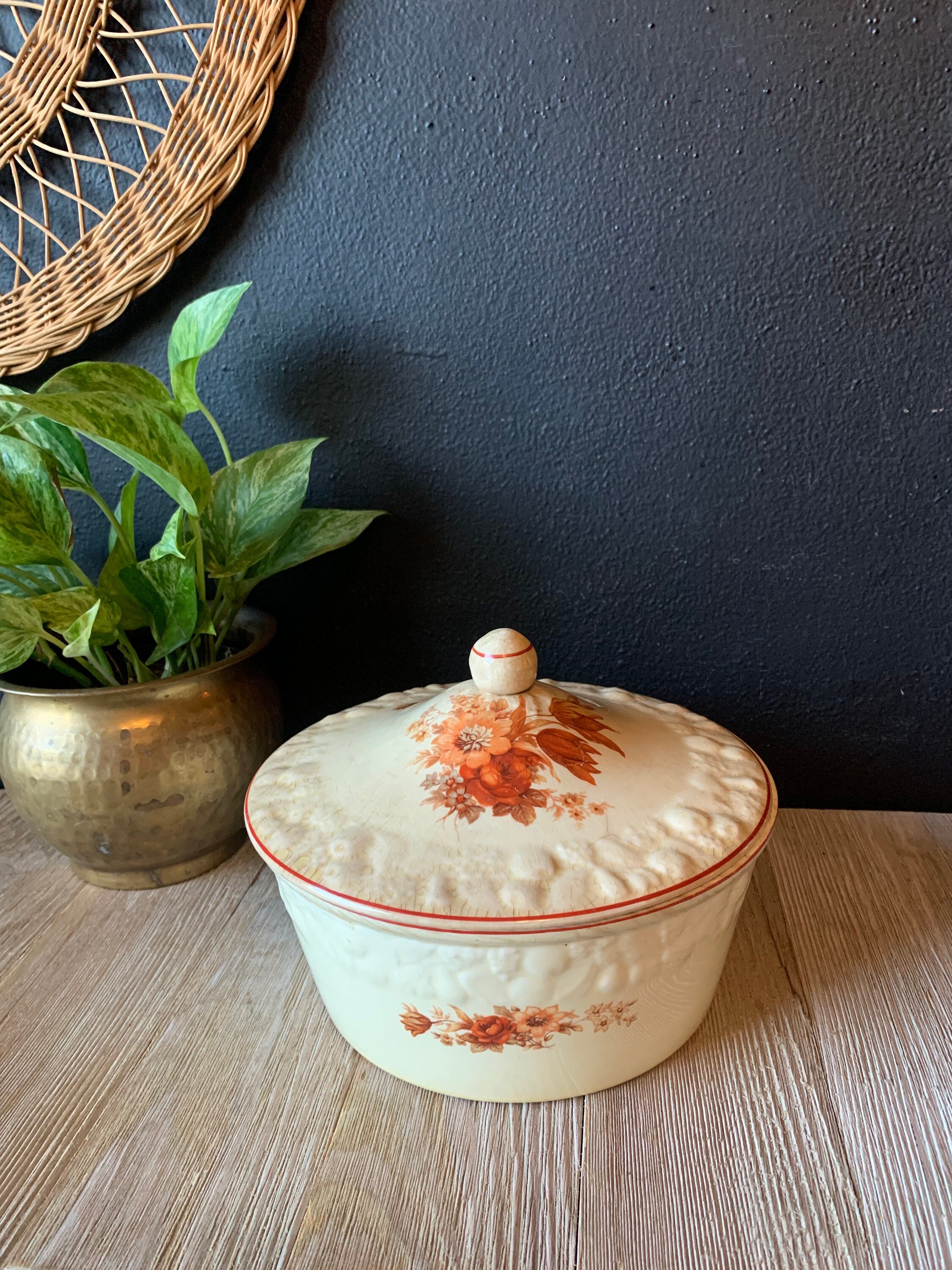 Vintage Ceramic Pantry Bak-in Ware by Crooksville Casserole Dish
