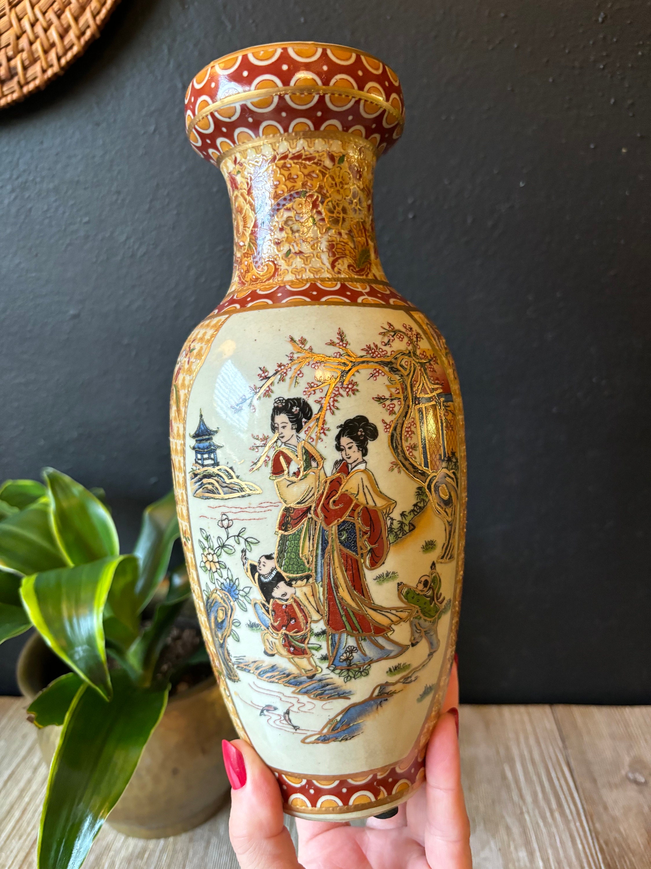 工芸品 Japanese Vintage Pink Aurora Glass Vase Vintage Hand 工芸品 Japanese Vintage Pink Aurora Glass Vase Vintage Hand
