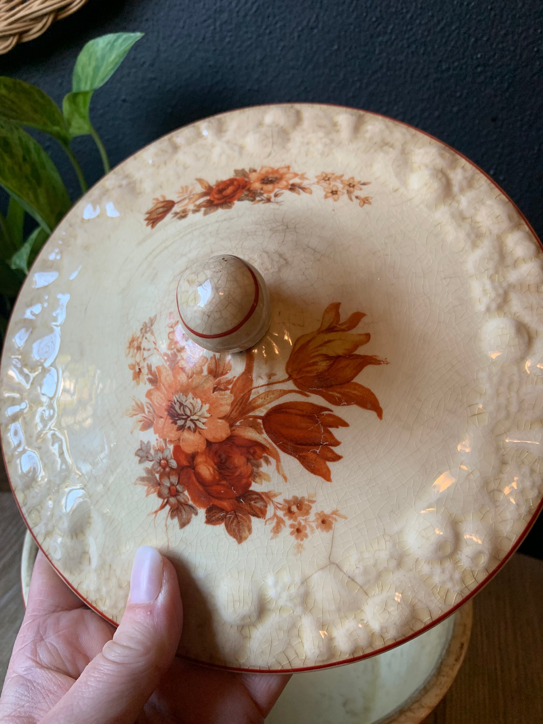 Vintage Ceramic Pantry Bak-in Ware by Crooksville Casserole Dish