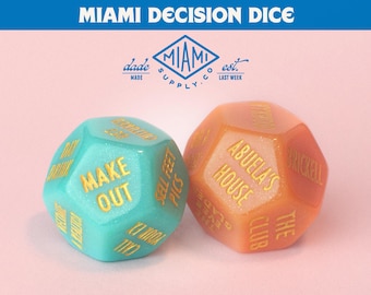 Miami Decision Dice –  305 Miami Dade County gift, souvenir, game. What to do in Miami.