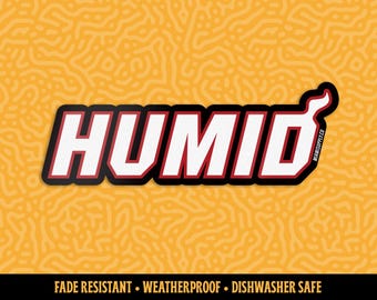 Miami Humid Sticker - Beat the Heat - Miami Basketball Design