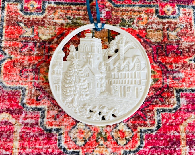 Wedgwood Town Square Ornament White Jasper Wedgwood Ornament Etsy