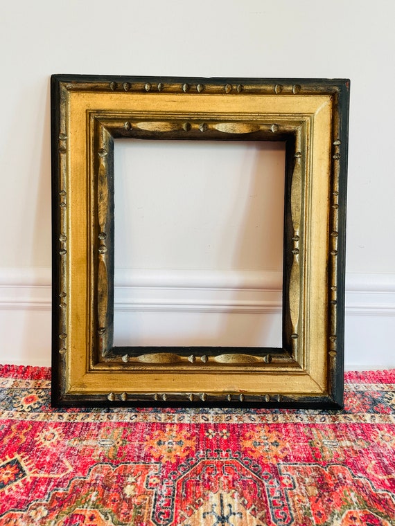 Mid Century Wood Fine Art Frame 12 X 10 Etsy