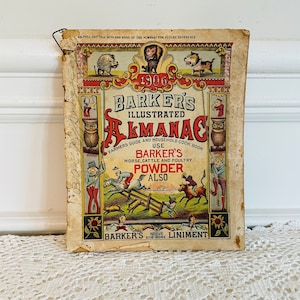 1906 Barker’s Illustrated Almanac, ephemera