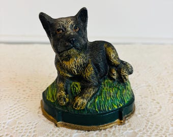 Terrier dog Doorstop, Vintage Cast Iron dog Doorstop/ wedge
